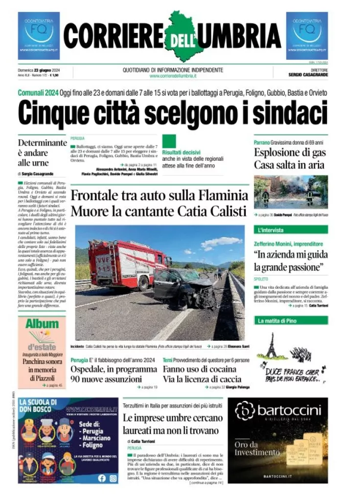 Prima-pagina-corriere umbria-del-2024-06-23